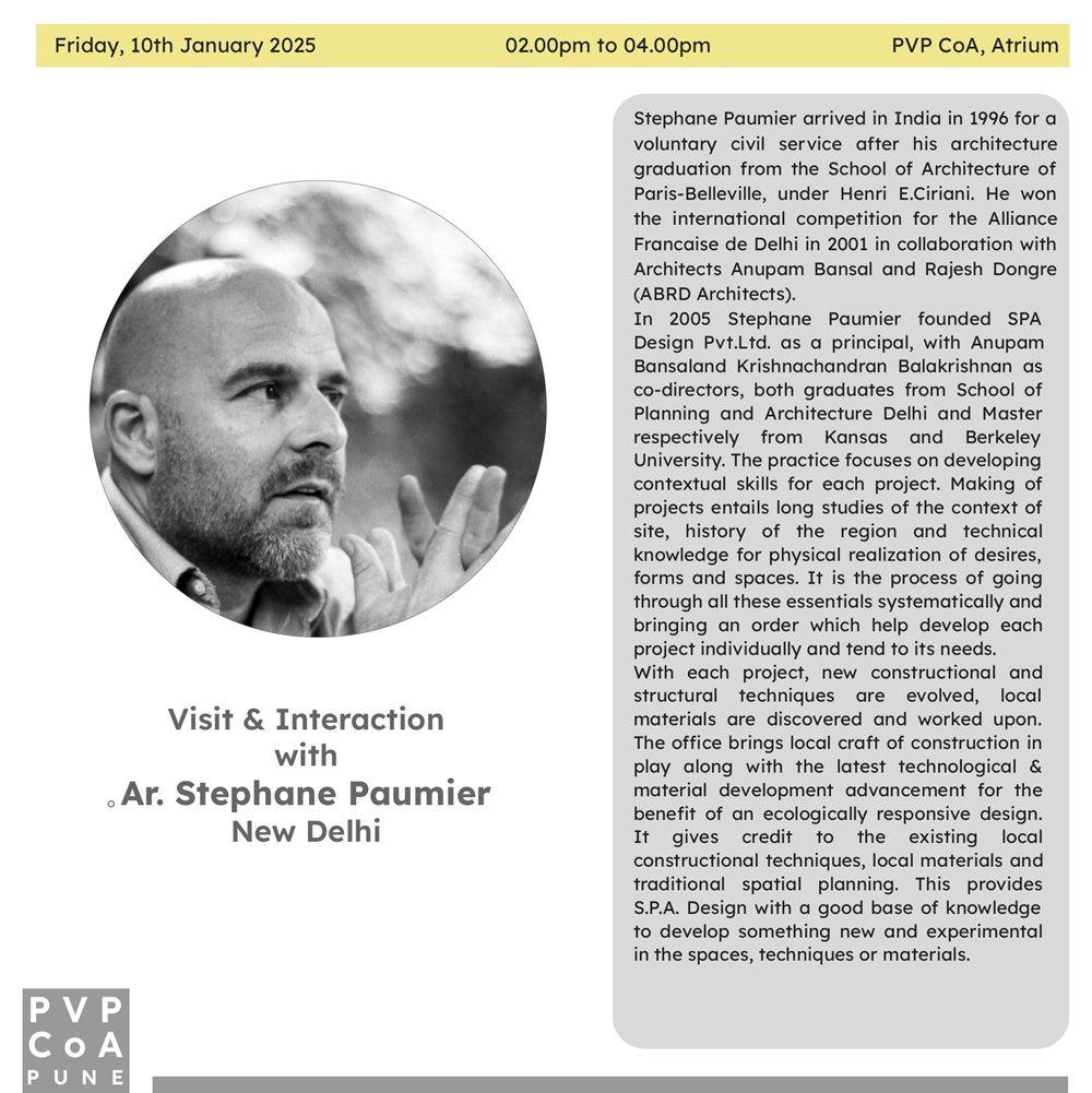 Ar. Stephane Paumier, New Delhi